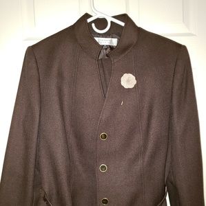 Tahari Chocolate Brown Skirt Suit